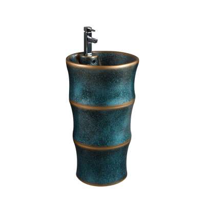 Sanitary ware color floor basin hand wash sink floor standing basin